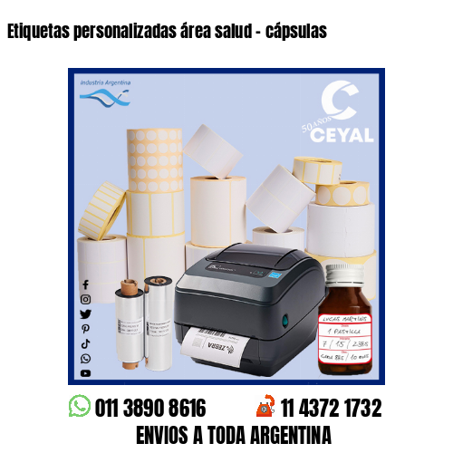 Etiquetas personalizadas área salud - cápsulas