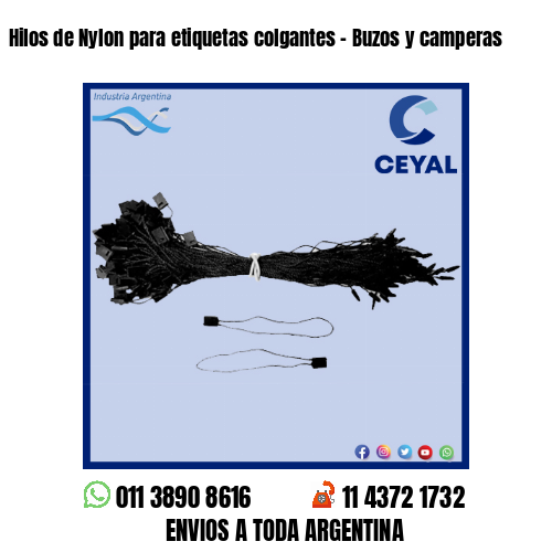 Hilos de Nylon para etiquetas colgantes – Buzos y camperas