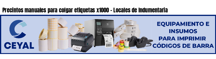 Precintos manuales para colgar etiquetas x1000 - Locales de Indumentaria