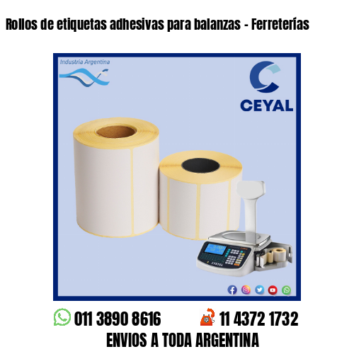 Rollos de etiquetas adhesivas para balanzas - Ferreterías