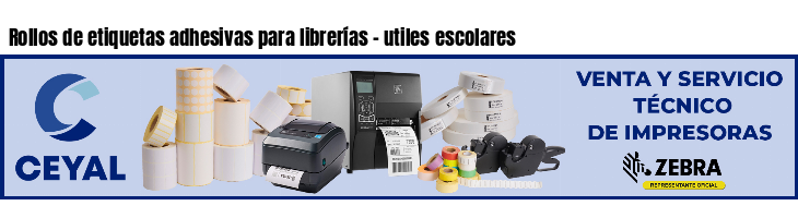 Rollos de etiquetas adhesivas para librerías - utiles escolares