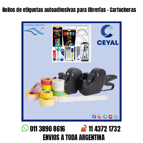 Rollos de etiquetas autoadhesivas para librerías – Cartucheras