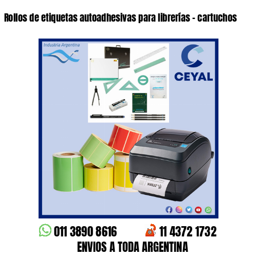 Rollos de etiquetas autoadhesivas para librerías - cartuchos