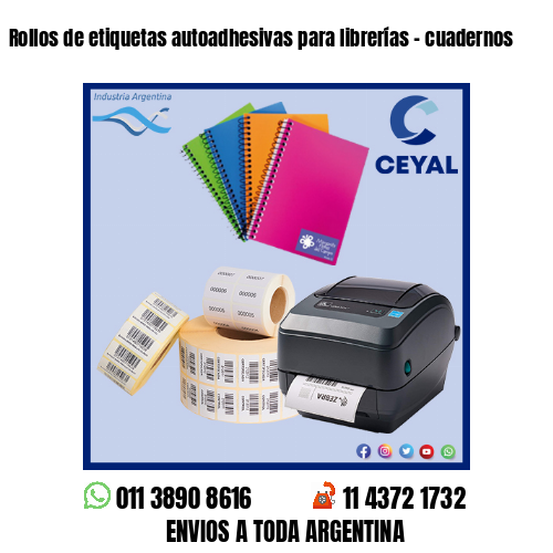 Rollos de etiquetas autoadhesivas para librerías – cuadernos