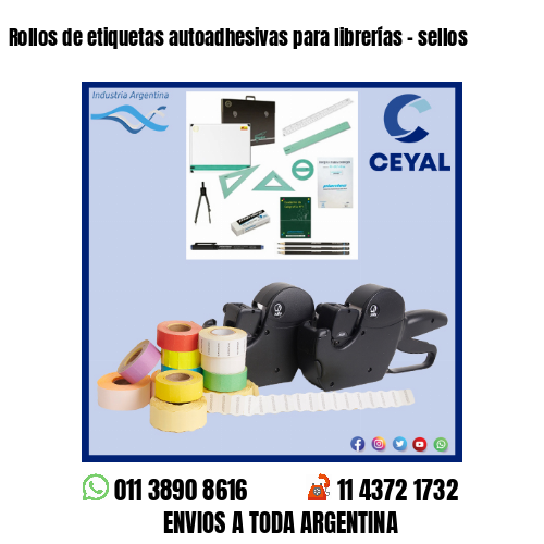 Rollos de etiquetas autoadhesivas para librerías - sellos