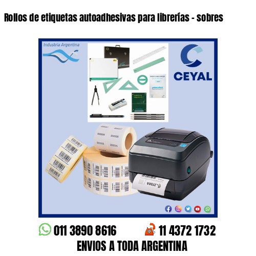 Rollos de etiquetas autoadhesivas para librerías – sobres