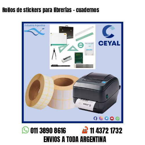 Rollos de stickers para librerías – cuadernos