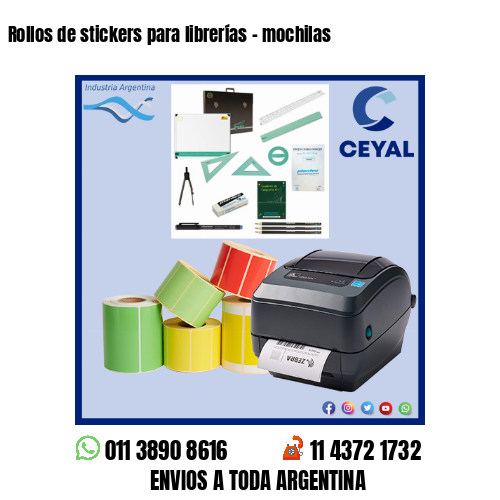 Rollos de stickers para librerías – mochilas