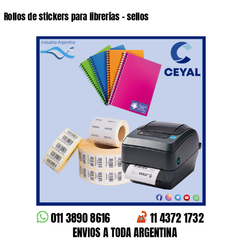 Rollos de stickers para librerías - sellos