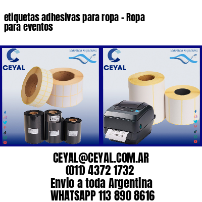 etiquetas adhesivas para ropa – Ropa para eventos