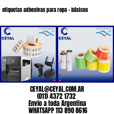 etiquetas adhesivas para ropa - básicos