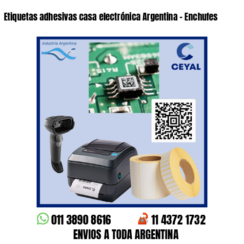 Etiquetas adhesivas casa electrónica Argentina - Enchufes