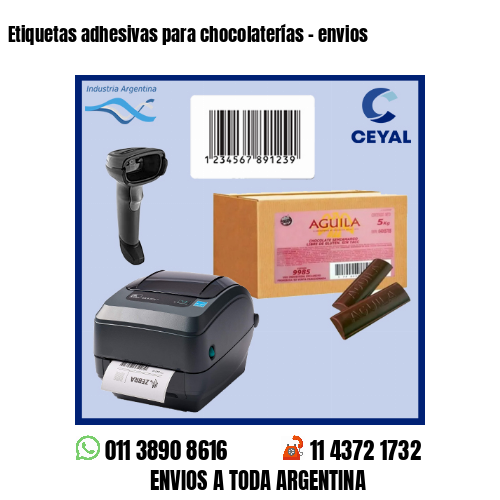 Etiquetas adhesivas para chocolaterías – envios