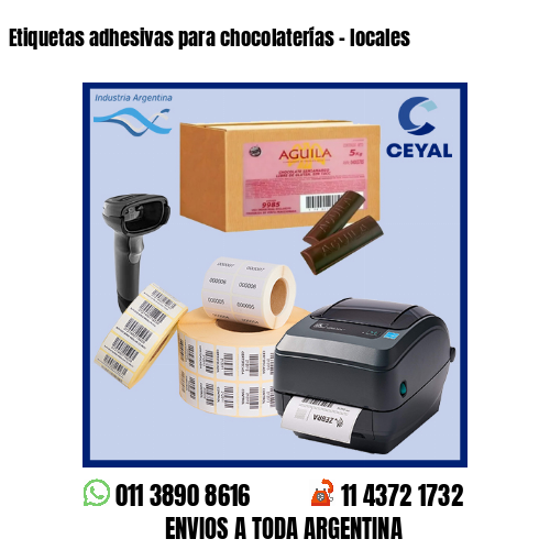 Etiquetas adhesivas para chocolaterías – locales