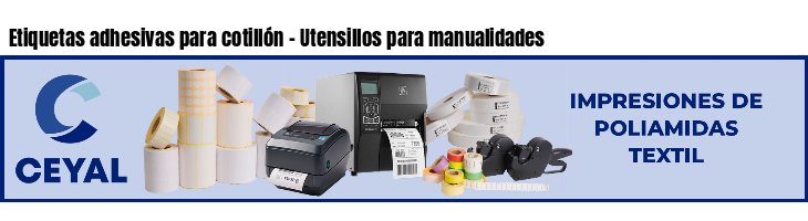 Etiquetas adhesivas para cotillón - Utensillos para manualidades