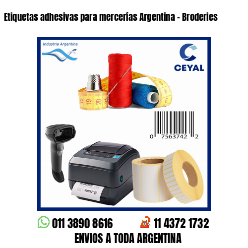 Etiquetas adhesivas para mercerías Argentina - Broderies