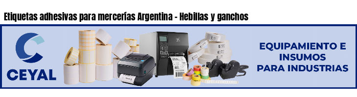 Etiquetas adhesivas para mercerías Argentina - Hebillas y ganchos