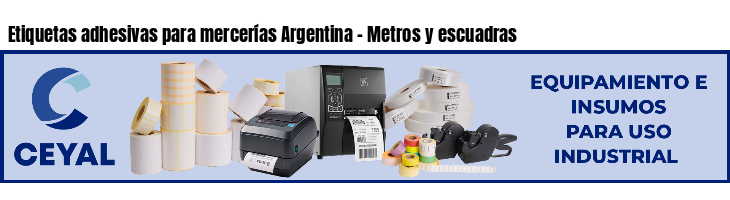 Etiquetas adhesivas para mercerías Argentina - Metros y escuadras