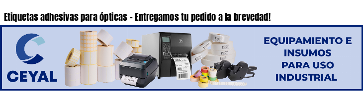 Etiquetas adhesivas para ópticas - Entregamos tu pedido a la brevedad!