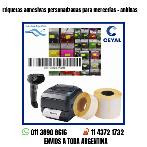 Etiquetas adhesivas personalizadas para mercerías – Anilinas