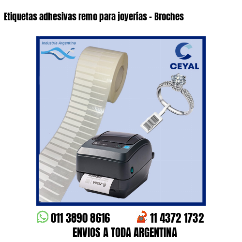 Etiquetas adhesivas remo para joyerías – Broches