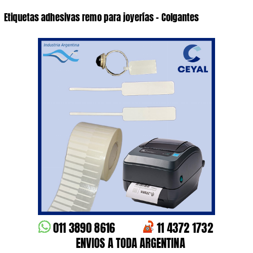 Etiquetas adhesivas remo para joyerías - Colgantes