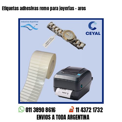 Etiquetas adhesivas remo para joyerías – aros