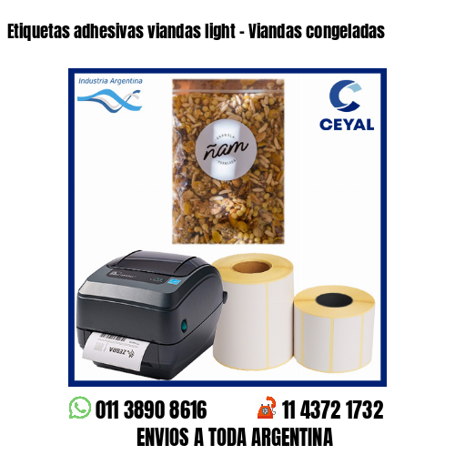 Etiquetas adhesivas viandas light – Viandas congeladas