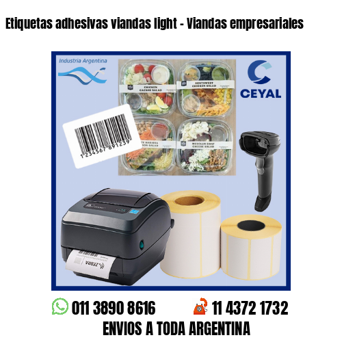 Etiquetas adhesivas viandas light – Viandas empresariales