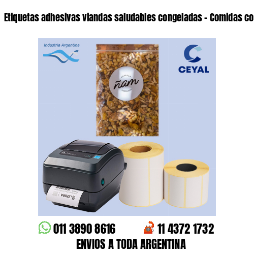 Etiquetas adhesivas viandas saludables congeladas - Comidas congeladas