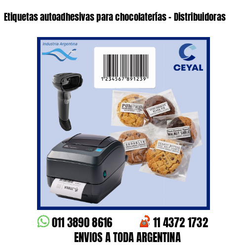 Etiquetas autoadhesivas para chocolaterías - Distribuidoras