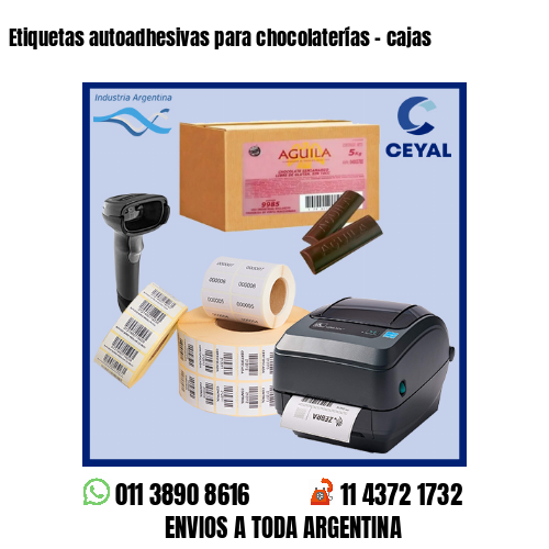 Etiquetas autoadhesivas para chocolaterías – cajas