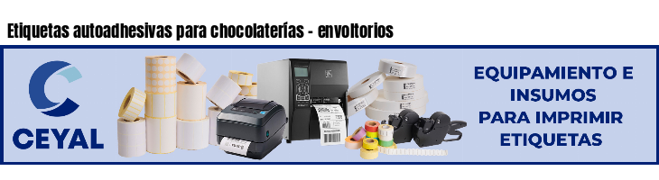 Etiquetas autoadhesivas para chocolaterías - envoltorios