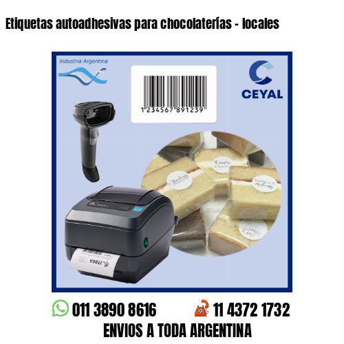 Etiquetas autoadhesivas para chocolaterías – locales