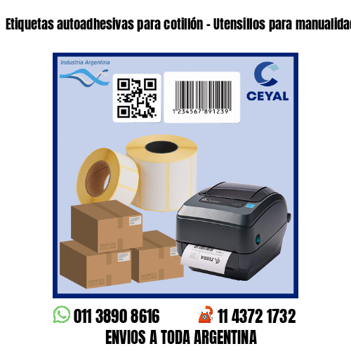 Etiquetas autoadhesivas para cotillón – Utensillos para manualidades