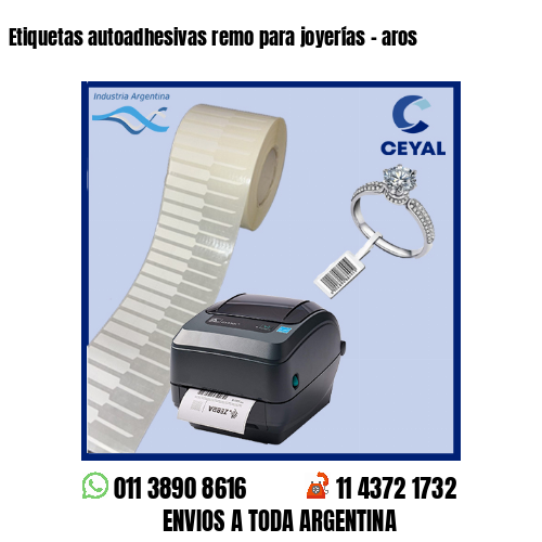 Etiquetas autoadhesivas remo para joyerías - aros