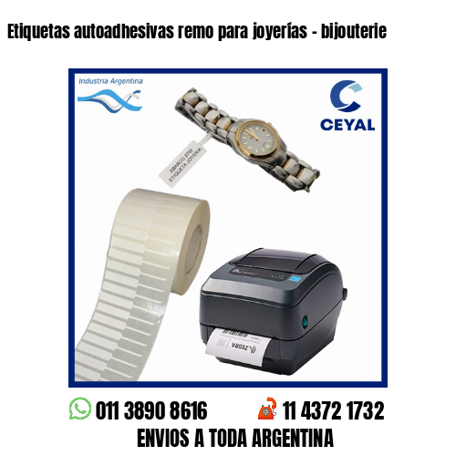 Etiquetas autoadhesivas remo para joyerías - bijouterie