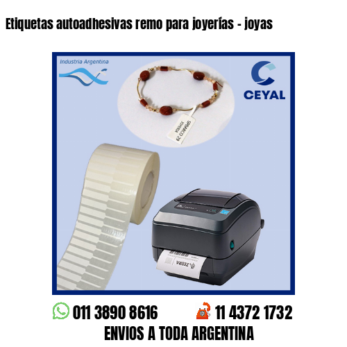 Etiquetas autoadhesivas remo para joyerías - joyas