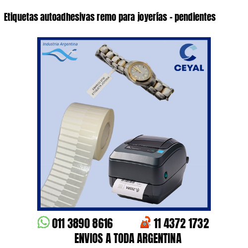 Etiquetas autoadhesivas remo para joyerías – pendientes