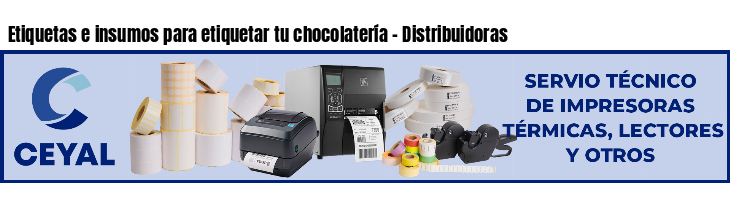 Etiquetas e insumos para etiquetar tu chocolatería - Distribuidoras