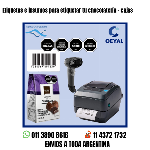 Etiquetas e insumos para etiquetar tu chocolatería – cajas