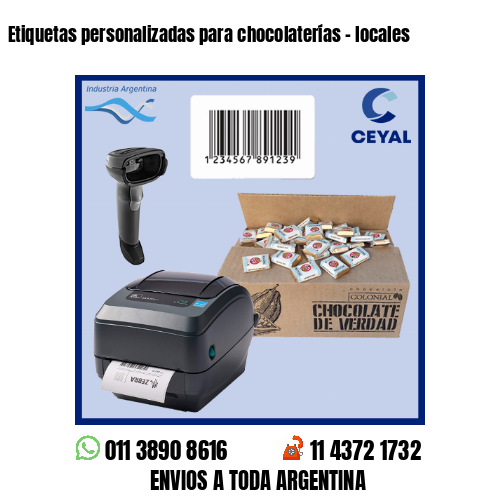 Etiquetas personalizadas para chocolaterías – locales