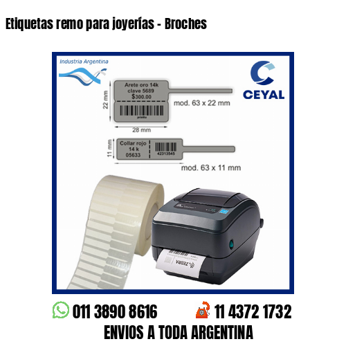 Etiquetas remo para joyerías – Broches