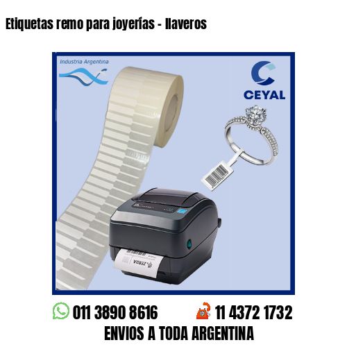 Etiquetas remo para joyerías - llaveros