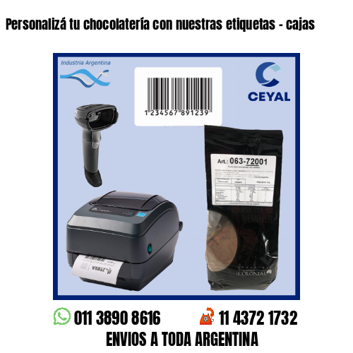 Personalizá tu chocolatería con nuestras etiquetas - cajas