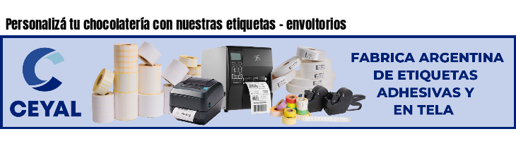 Personalizá tu chocolatería con nuestras etiquetas - envoltorios