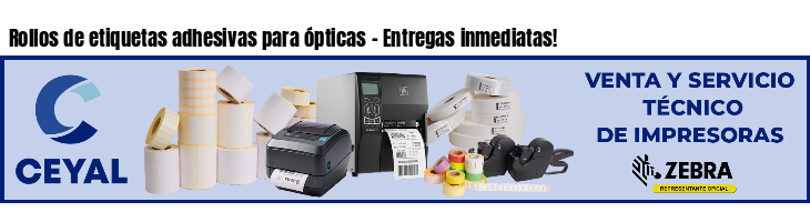 Rollos de etiquetas adhesivas para ópticas - Entregas inmediatas!