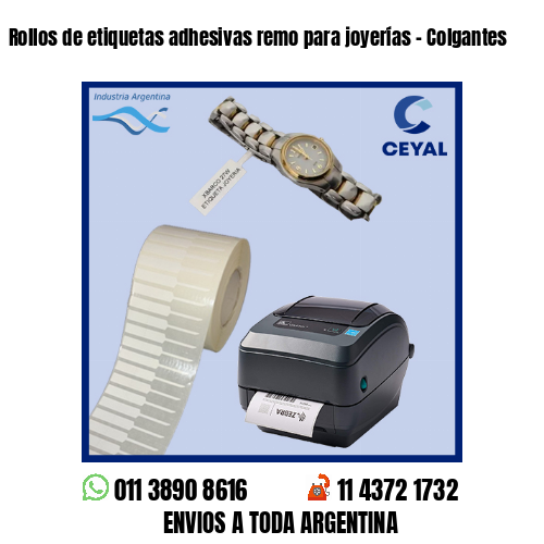 Rollos de etiquetas adhesivas remo para joyerías – Colgantes