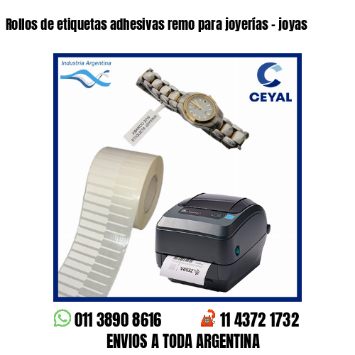 Rollos de etiquetas adhesivas remo para joyerías – joyas