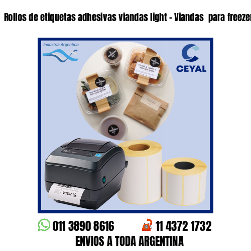 Rollos de etiquetas adhesivas viandas light – Viandas  para freezer